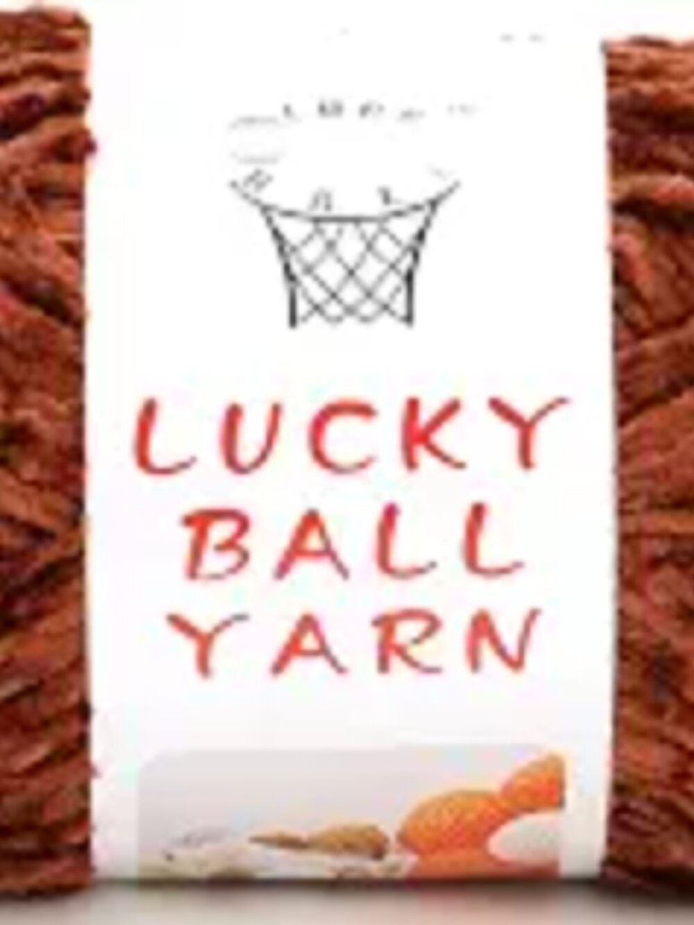 LUCKY BALL Chenille Yarn 100g 230yd Caramel Brown Medium 4 Polyester Plush Skein